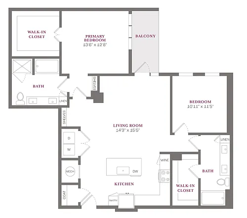 Floor plan 2X2 B5