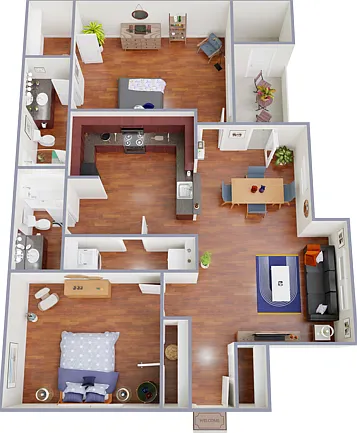 B180 Floorplan: 2 Bedroom, 2 Bathroom B180 Floorplan: 2 Bedroom, 2 Bathroom