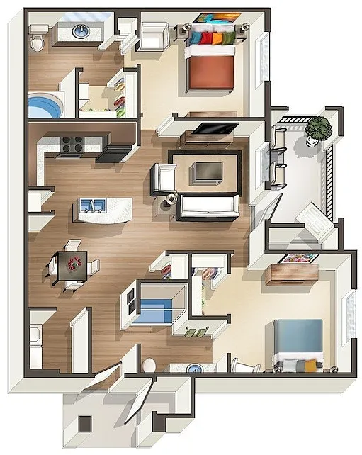 Floor plan B2B-sm