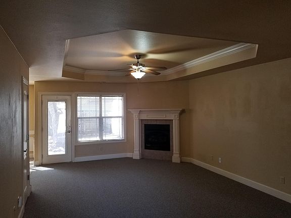 Entry View, FP, Coffer Ceiling
