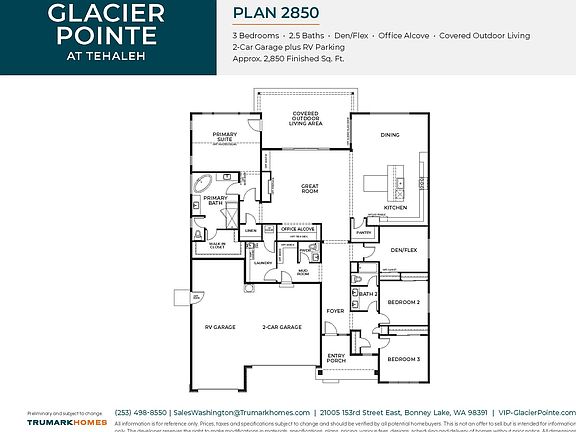 Glacier Pointe Plan 2850 Floor Plan