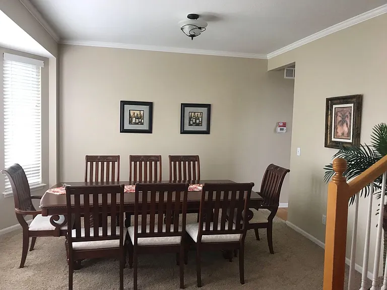 guest dinner room in living room