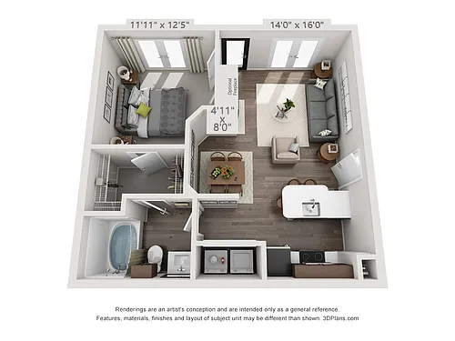 Floor plan Andover Park 1A2