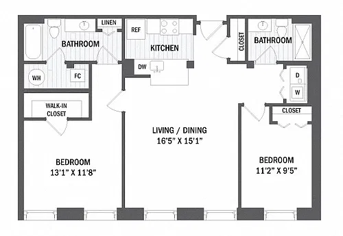 Floor plan B - Mill