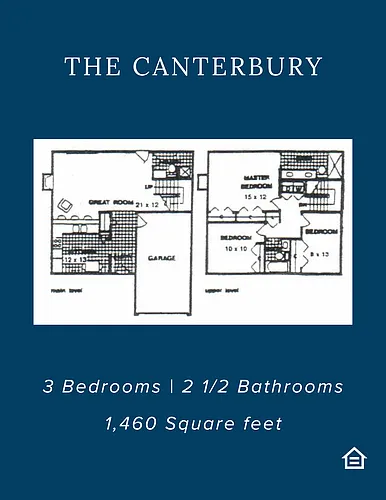 Floor plan 3 Bedroom 2.5 Bathroom