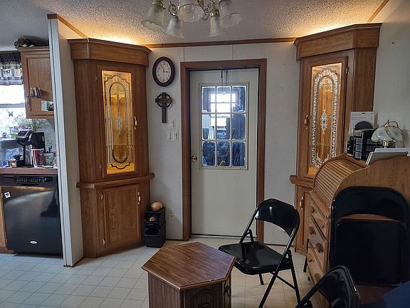 Dining area, lighted hutches