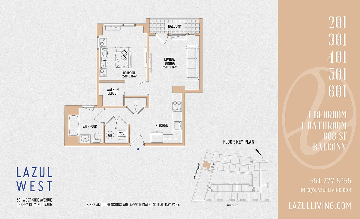 Floor plan 1 Bed- 01 Line with Balcony