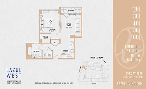 Floor plan 1 Bed- 01 Line with Balcony