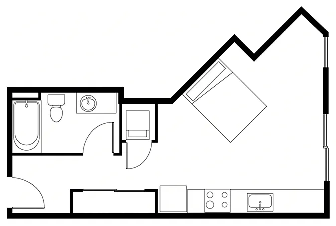Floor plan Studio D