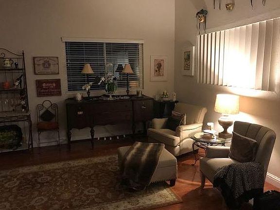 Family room with engineered wood floors
