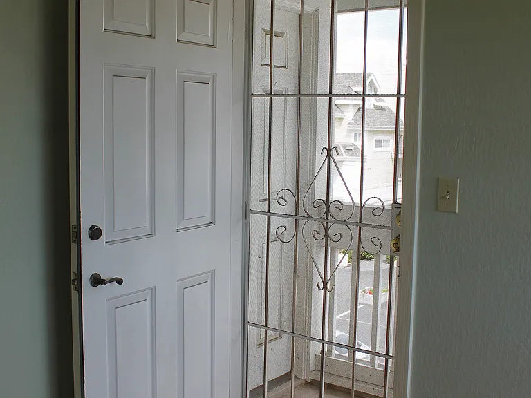 Open back door in second bedroom