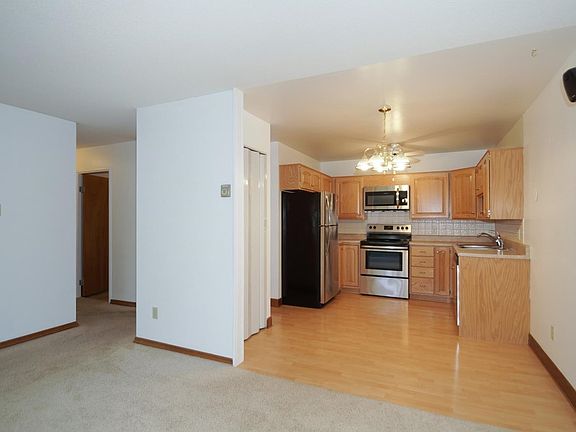 Freshly remodeled kitchen with brand new stainless steel appliances and new cabinetry.