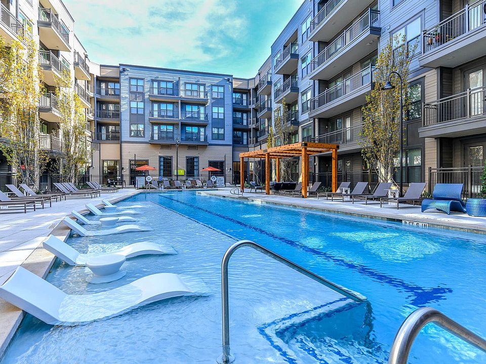 Our pool is complete with a poolside yoga area.