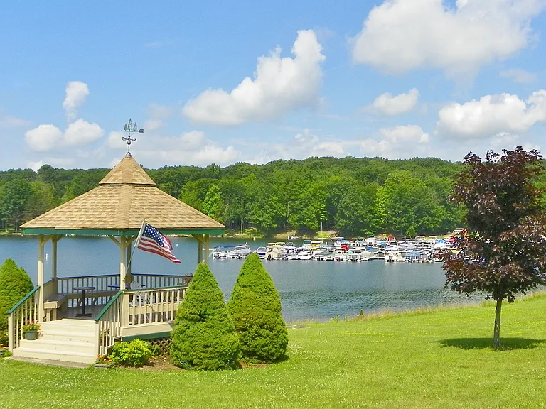 Gazebo on Treasure Lake near Marina