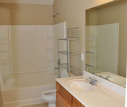 Master bath is spacious and has plenty of light!