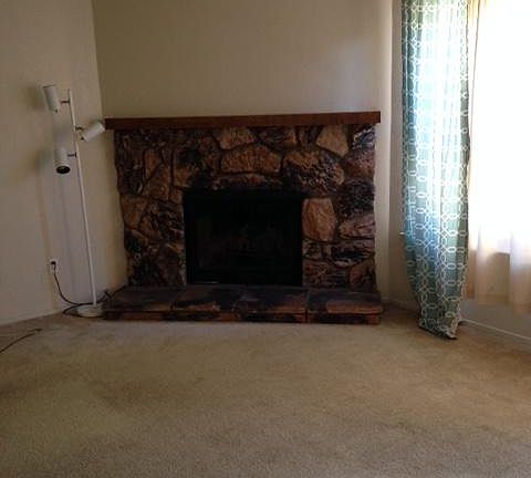 Living room fireplace