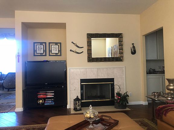 Living room area next to kitchen