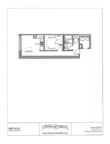 Floor plan 1BR bldg IV