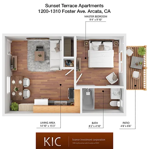 Floor plan 1 Bed 1 Bath
