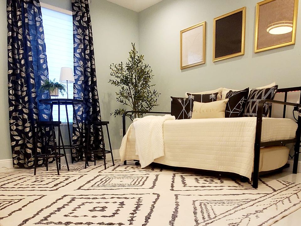 Bedroom with trundle and completely furnished