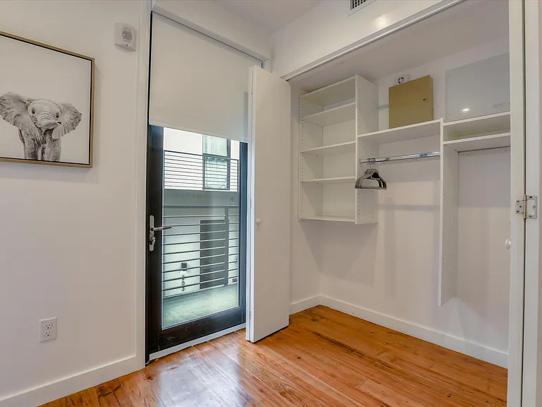 Guest bedrooms have custom, built in closets.