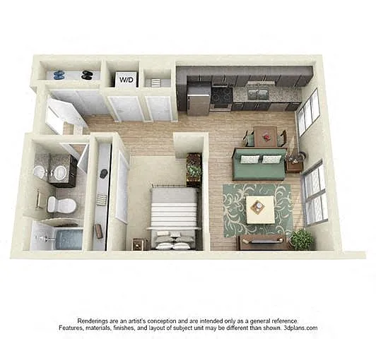 Floor plan Commuter (Studio)
