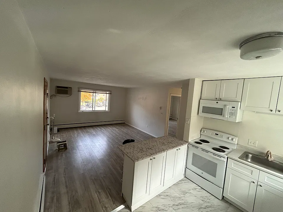 kitchen and living room