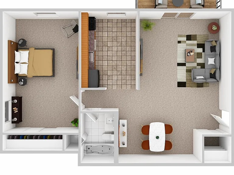 1 Bedroom 1 Bedroom