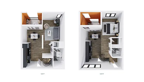 Floor plan 1 Bedroom + Loft