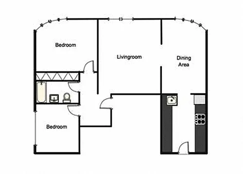Floor plan Two Bedroom