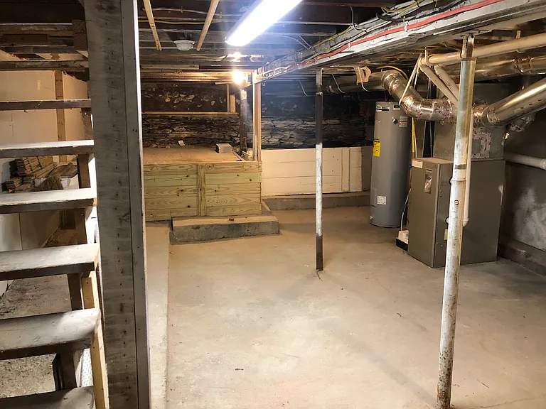 Clean unfinished basement