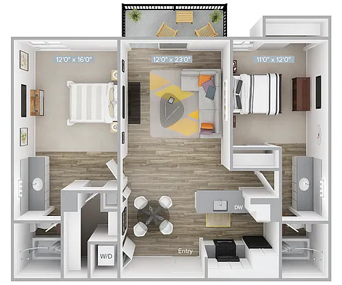 Floor plan B1-988-1-WD