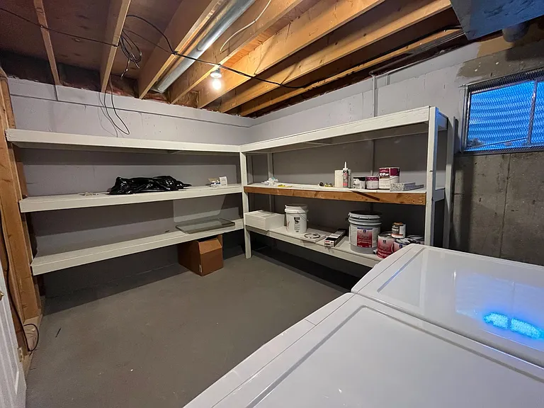 Plenty of storage in lower level