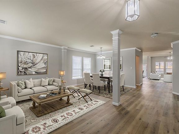 Open living/dining room