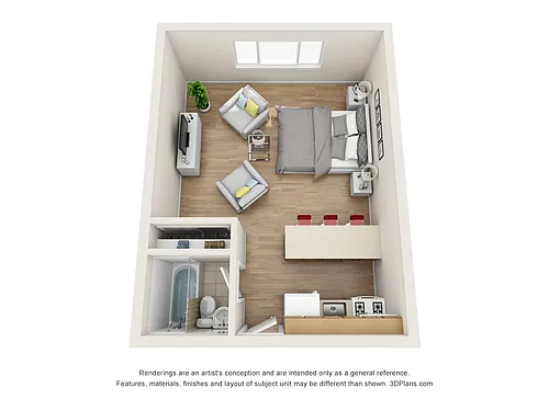 Floor plan Studio Apts