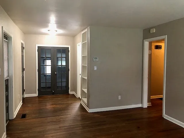 living room with hard wood floors