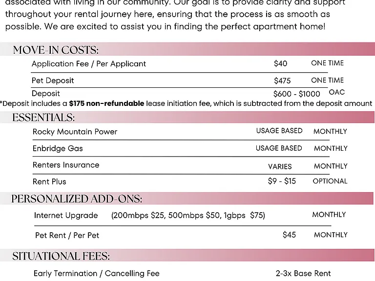 Cedar Breaks Fee Guide