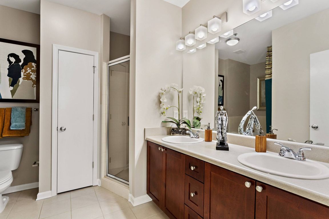 Garden tubs or showers with double-vanity sinks*