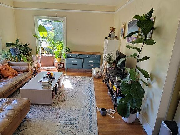 Main Floor Living Room With Plenty of Natural Light and Original Hardwood Floors