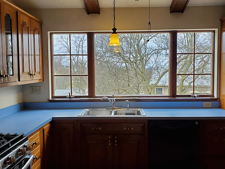 Double stainless steel sink and dishwasher