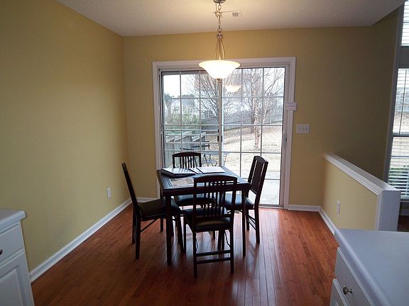 The breakfast area opens to the great room and the patio.