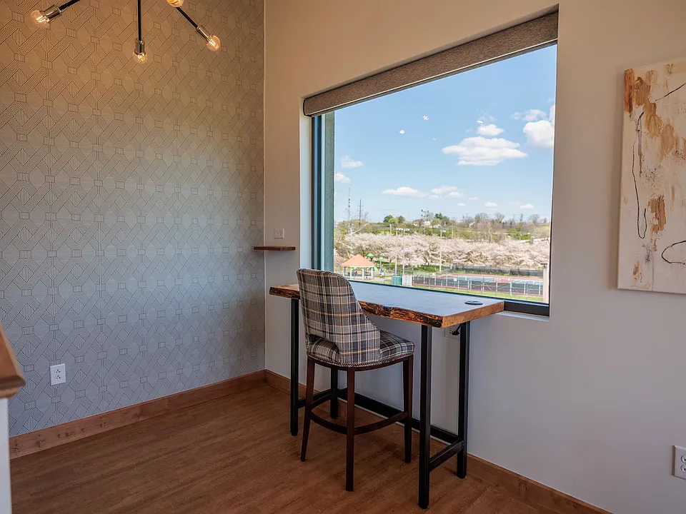 Tranquil workspace with sweeping views of Mill Mountain