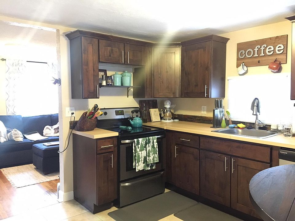 kitchen looking into living room