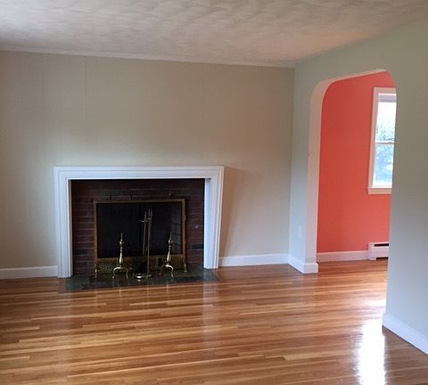 wood burning fireplace