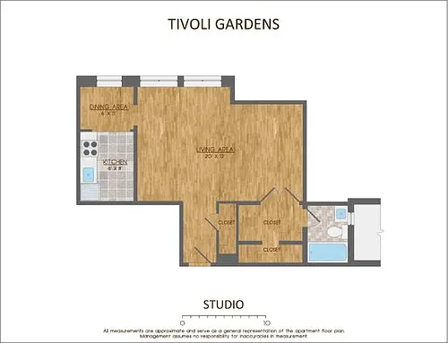 Floor plan STUDIO - S1A