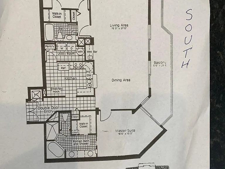 Floor plan 8 th floor Ocean Front. Corner unit. 5 units per floor with shared lobby on EACH floor. NO CATWALKS