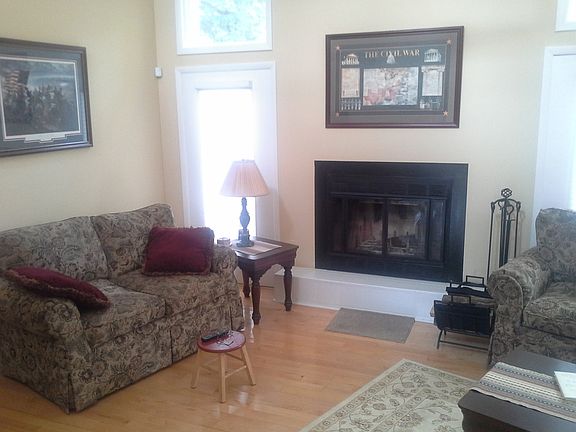 Wood burning fireplace