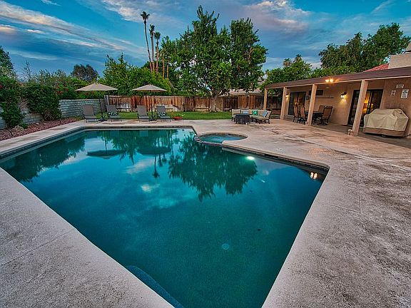The large pool and spa
