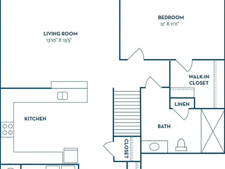 1 Bedroom | 1 Bath | 780 SF | 2nd Floor Apartment 1 Bedroom | 1 Bath | 780 SF | 2nd Floor Apartment
