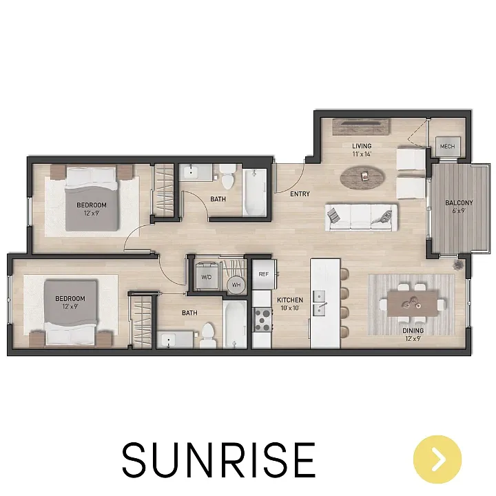 Floor plan 2 Bedroom Apartment